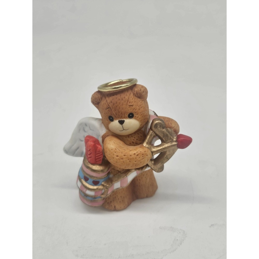 Vintage 1994 Lucy Rigg Enesco Cupid Bear Valentines Day Hand Painted Porcelain